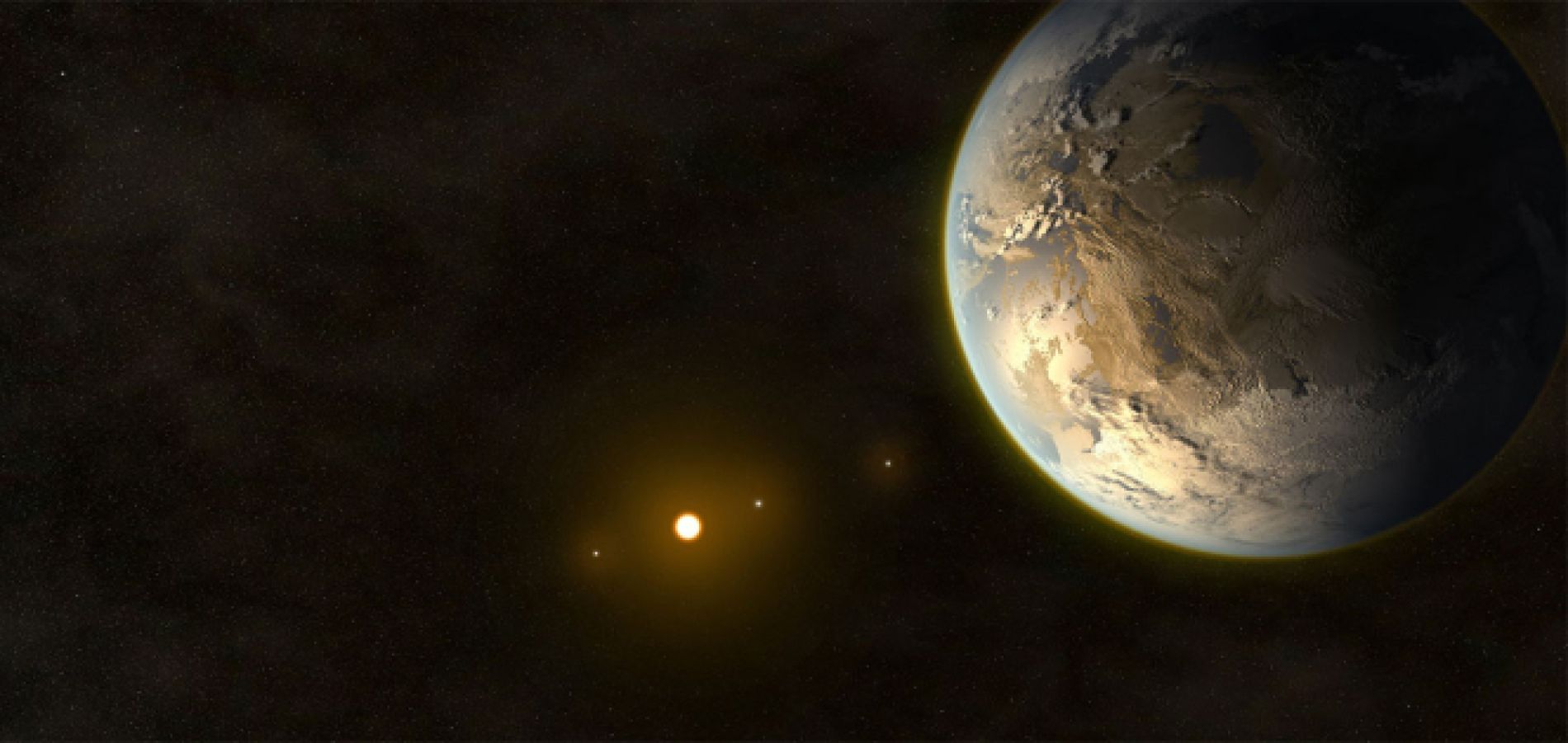 K2-33b en ilustración. Uno de los exoplanetas más jóvenes detectados hasta la fecha mediante el telescopio espacial Kepler de la NASA. Foto: Envato.